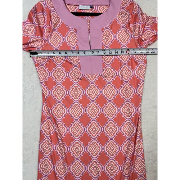 CABANA LIFE Women Coral Geo UPF 50 Tunic Dress Cover up size Medium Good Cond - Picture 7 of 7